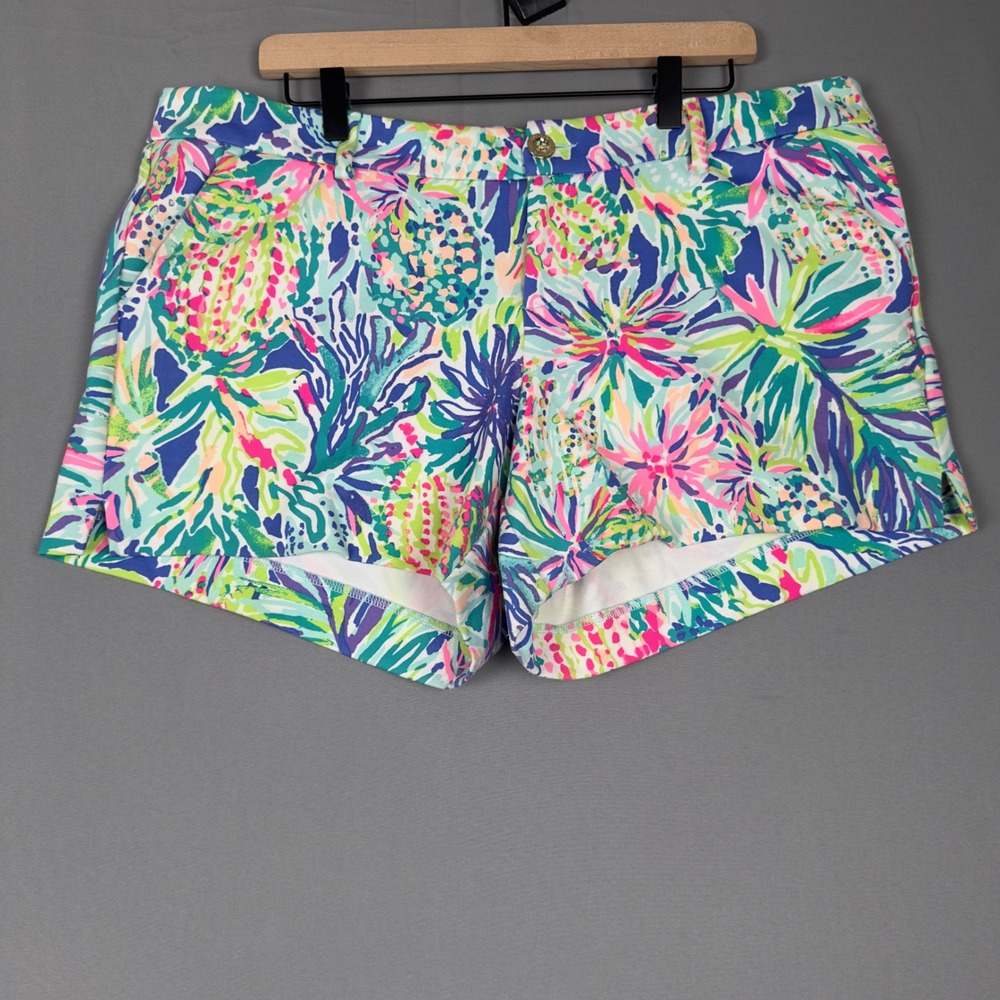 Lilly Pulitzer Callahan Shorts 16 Multi Color Tropical Pineapple Floral